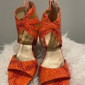 Christin Michaels Orange Heels